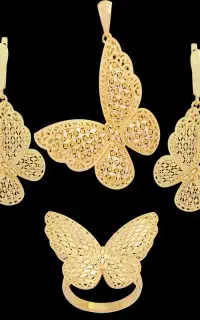 طلا ست پروانه ای