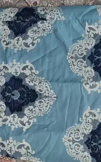 کناره دوخته شده 2متری پارچه ساتن گلدار