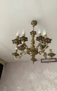 دوعدد لوستر برنجی