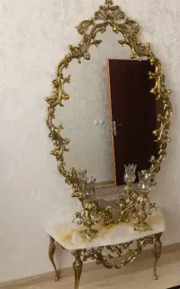 آیینه شمعدان برنز