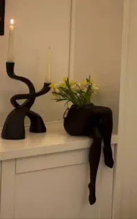 ست گلدون پا و شمعدون