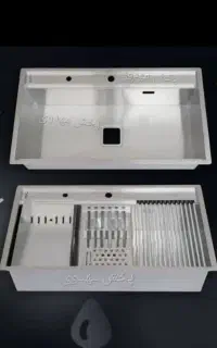 سینک استیل دستساز باکسی اسکاجی پار هود گاز طرحE23
