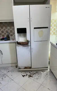 نصب برچسب کابینت و یخچال
