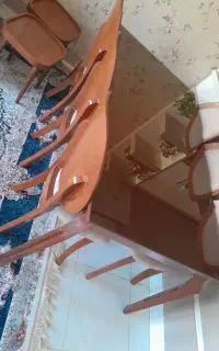 میز ناهارخوری چوبی ۶ نفره، شیک و خوش‌ساخت