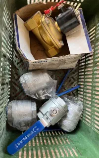 شیر گازی استیل دو اینچ و شیر برقی