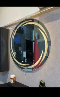 بک لایت دایره آینه روشویی