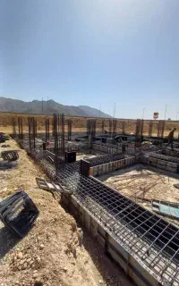 اجرای فنداسیون و سقف و ستون و استخر