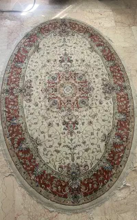فرش ماشینی بیضی
