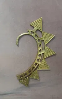 گوشواره هندی دست‌ساز  برنجی (ایرکاف)