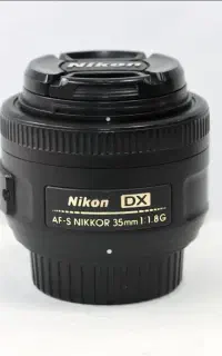 لنز Nikon 35mm f/1.8G اصل، بسیار تمیز