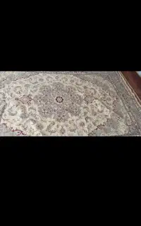 یک جفت روفرشی ۶ متری با طرح فرش نایین در حد نو