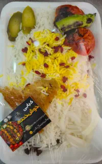 چلو کوبیده (گوشت و مرغ)
