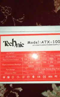 پاور کامپیوتر technic 1000w