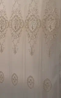 پارچه پرده ای فلت خامه دوزی شده