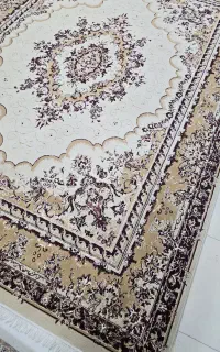 یک تخته فرش12متری کرم رنگ