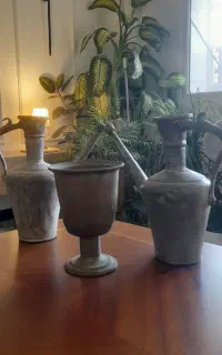 آفتابه  و جام  کهنه