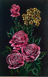تابلونقاشی،روی،مخمل