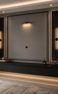 قاب بندی کلاسیک دکورتلوزیون تی وی وال کاغذ دیواری