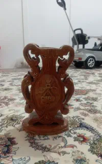 گلدان چوبی دست ساز قدیمی
