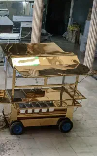 نماسلف کشودخل ساندویچی گاری طلایی فلافلی چرخ صنعتی