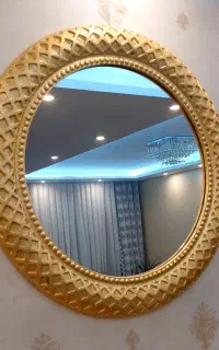 آینه دکوراتیو لوکس ، روکش ورق طلا