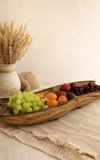 اردوخوری 2خونه چوب گردو دست تراش