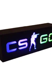لایت باکس گیمینگ نئونی شاپ مدل CS GO