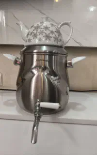 ست کتری و قوری طرح سماور 5لیتری