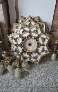 گل سقفی (دور لامپی ) و لوستر