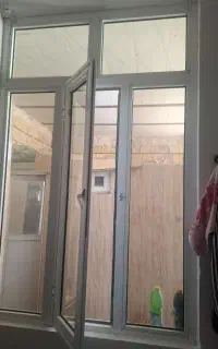 دو عددپنجره آلومینیوم سفید درحدنو