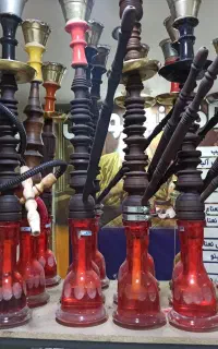 تعدادی قلیان چوبی