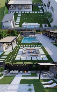 طراحی  حرفه‌ای ویلا، محوطه‌سازی و فضاهای داخلی