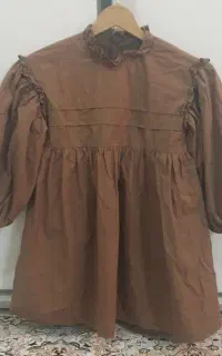 پیراهن قهوه‌ای دخترانه