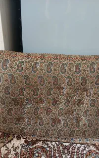 یک جفت پشتی ترمه سالم و تمیز .