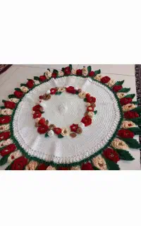رومیزی گل ایرلندی