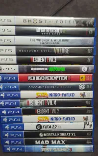 فروش یک عدد دسته ps5 و کیف ps4 وبازی های ps5 و ps4