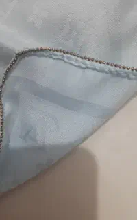 روسری قواره دارمجلسی آبی آسمانی برند ال وی