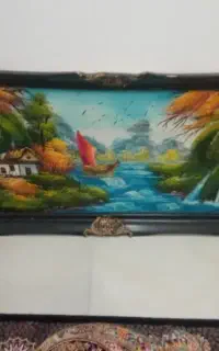 2 عدد تابلو و تابلو فرش درحد نو