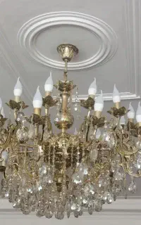 لوستر 24 شعله  برنز سایز خیلی بزرگ