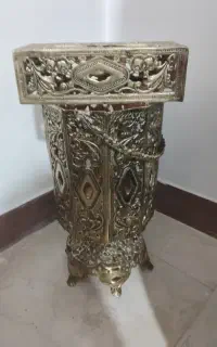 سطل و جا دستمال برنزی