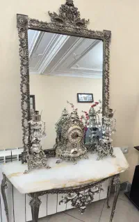آینه و شمعدان برنج