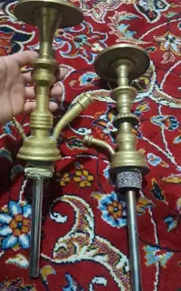 تنه قلیان برنجی قدیمی