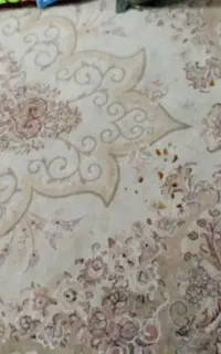 فرش  ۱۲متری سفید نیاز شستشو
