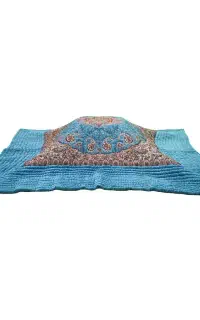لحاف کرسی کلاسیک درباری آبی