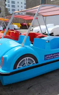 قایق فولوکسی چهار نفره قایق طرح ماشین پدال دار