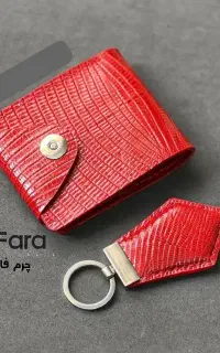 ست کیف پول و دسته کلید چرم فارا