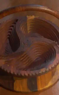 آجیل‌خوری چوبی دست‌ساز ۳۰ سانتی با دسته تاشو