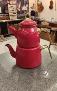 کتری قوری ترکیه ای لعابی الیت گلس