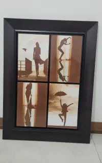 دو عدد تابلو دور چوب