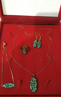 ست کامل اکسسوری سنگ فیروزه